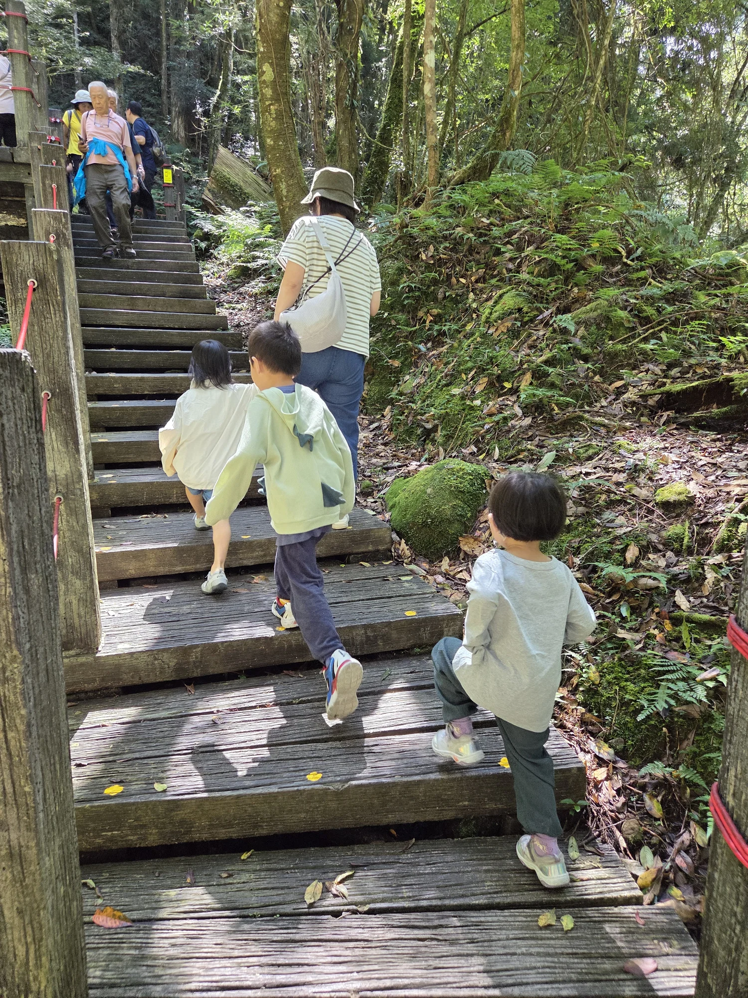 他の子どもを見かけてようやく一緒に歩き出した