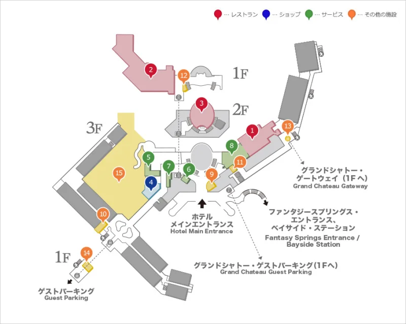 ホテルの案内図