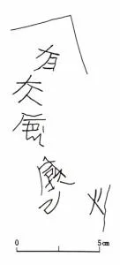 金草第一古窯跡・線刻文字示意圖